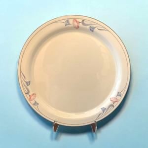 Vintage Lenox GLORIES ON GREY 12.5” Round Floral Serving Platter White Pink Grey